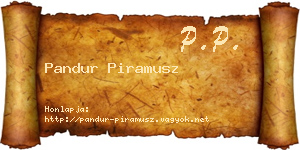 Pandur Piramusz névjegykártya
